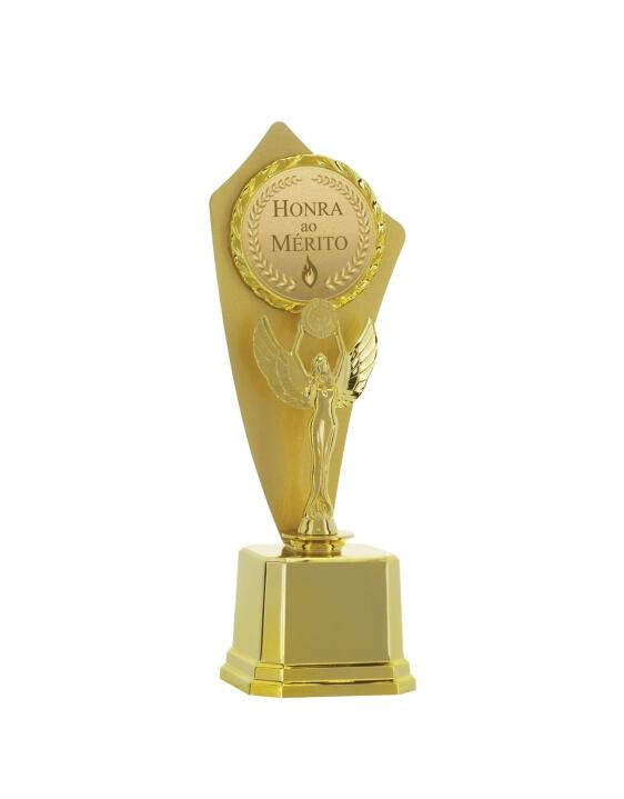 Troféu Honra ao Mérito 34cm Dourado Vitória